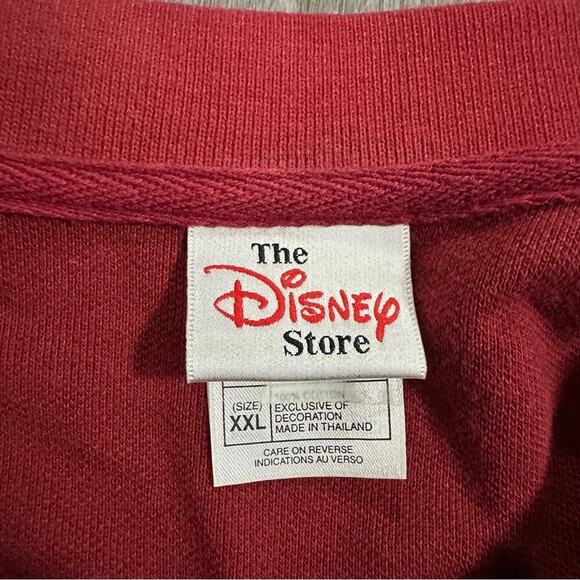 The Disney Store Vintage Red Short Sleeve Mickey Mouse‎ Embroidered Polo Shirt - Picture 6 of 9